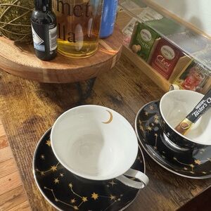 Celestial Teacup and Saucer Set (2 cups 2 saucers)